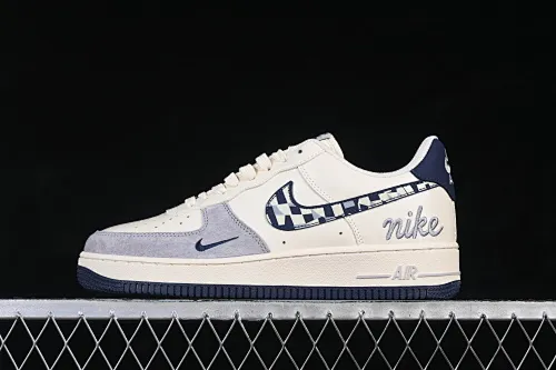 All categories Nk Air Force 1 Air Force series Nk Air Force 1 Low Air Force low-top Nike Air Force 1'07 Low Milky white and blue stitching Air Force 1 low-top casual sneakers NH0601-580